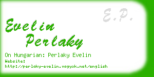 evelin perlaky business card